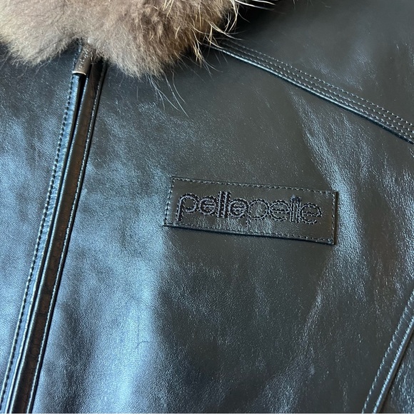 Pelle Pelle Men's Vintage Fur Hooded Leather Jacket Black Size 40 NEW - Picture 10 of 15